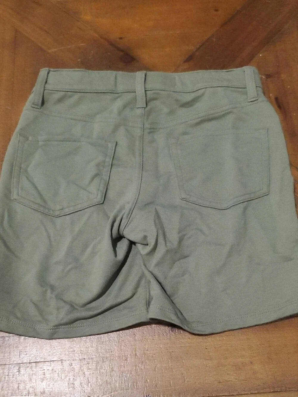 Old Navy Olive Green Kids Flat-Front Shorts